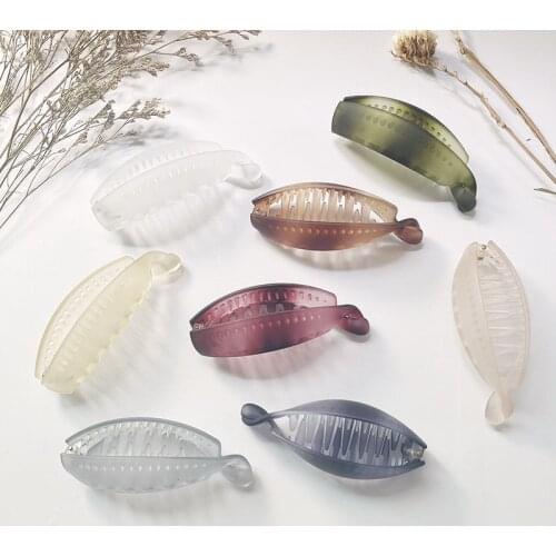 Lady Fish Shape Transparent Matte Gradient Hair Claw Clips Banana Clips Barrettes Hairpins Hair Accessories for Women Girls