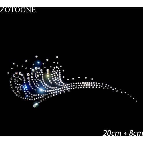 ZOTOONE Clear Strass Crystals Rhinestones Glass Hotfix Rhinestone Applique for Clothes Decoration Needlework Stones and Crystals