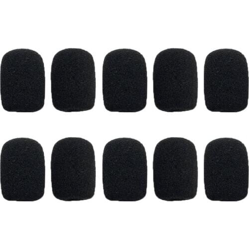 10pcs 30mm Soft Elastic Sponge Microphone Head Cover Foam Sponge Windscreen Mic Cover for Headset Sleeve Mic Accessories