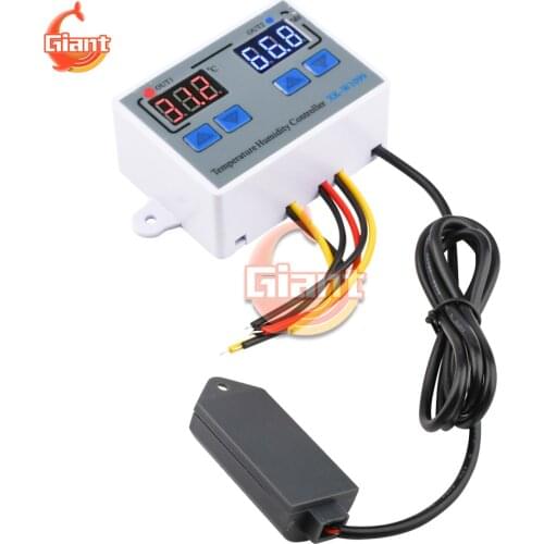 12V Digital Temperature Humidity Controller Heating Cooling Control Regulator Egg Incubator Thermostat Humidity Controller