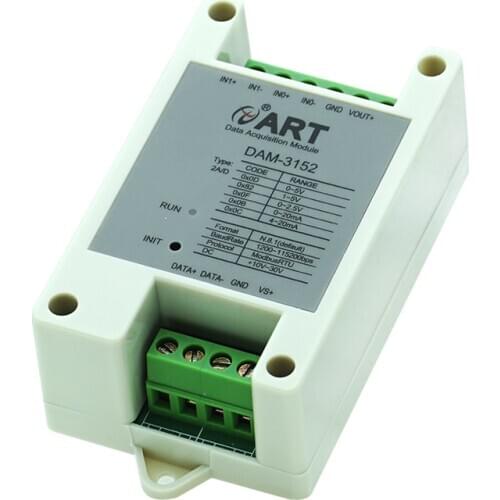 2 Channels 4 Channels Analog Input Acquisition Module Voltage and Current Acquisition to Modbus DAM3152