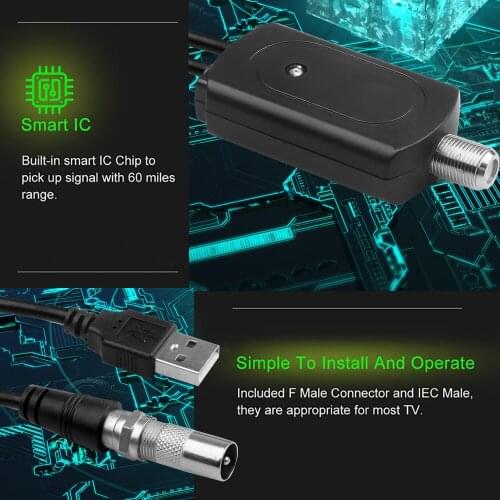 2020 Kebidum Nstallation 25DB TV Signal Amplifier Booster Digital HD for Cable TV Fox Antenna HD Channel