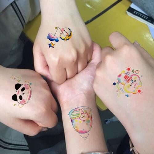 30pcs/lot colour Cute cartoon small pattern girl student tattoo stickers for children temporary tatto fake water transfer