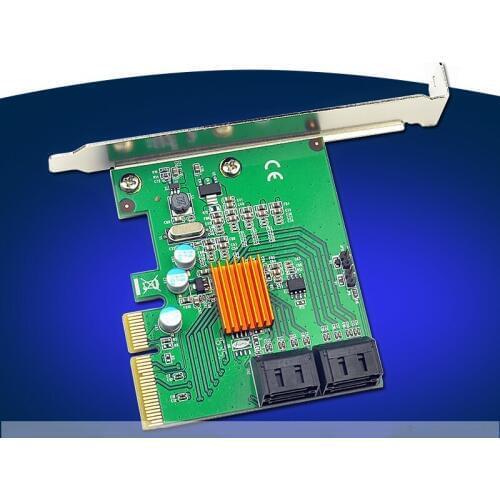 4 Ports SATA3.0 6Gb PCIe Raid Card 88SE9230 Chipset Support RAID 0 1 10 Hyperduo