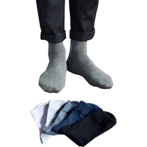 5pairs Men Socks Brand Quality Cotton Casual Breathable shaping White Black Grey Pure Color Socks Ankle Short Socks For Men Meia