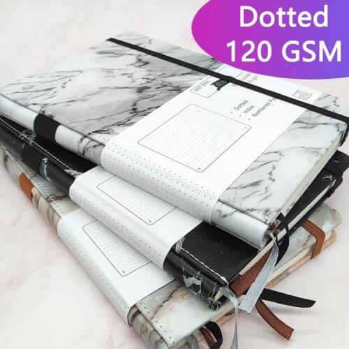 A5 Dotted Marbling Bullet Notebook Journal Acid free paper Page number Hardcover planner Stationery notepad School supplies