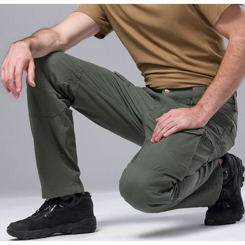 Tactical Pants Army Male Camo Jogger Plus Size Cotton Trousers Many Pocket Zip Military Style Camouflage Black Mens Cargo Pants