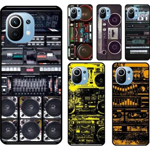 80s Retro Boombox Cassette Player For Xiaomi Mi 11 Lite 9 10 10T Pro Mi 11 Ultra Phone Case For POCO F3 F2 M3 X3 Pro Cover