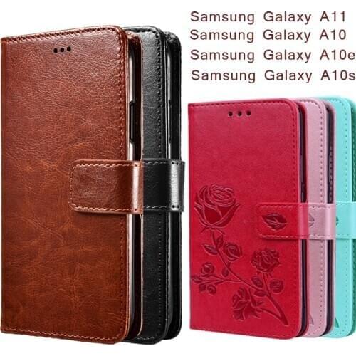 PU Leather Case For Samsung Galaxy A11 A10 A10e Selfie Flip Stand Cover For Samsung Galaxy A10s Premium Wallet Funda Coque Case