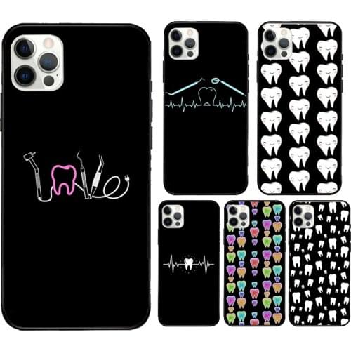 Dentist Dental Teeth Tooth Doctor Case For iPhone 12 mini 11 Pro Max X XR XS MAX SE 2020 5S 6S 7 8 Plus Back Cover Shell