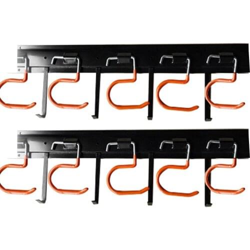 HOT-2Pcs Tool Organizer Holder Garage Hooks Organizer Storage Wall Mounted Mop Holder Bathroom Hanger Garden Workshop