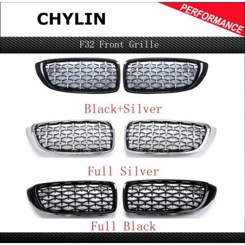 For BMW 4 Series F32 F33 F36 F80 M3 F82 F83 M4 New Style Diamond Front Bumper Racing Grills 2008