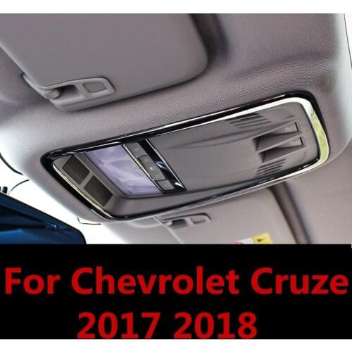 For Chevrolet Cruze 2017 2018 Frame Car Interior Dome Reading Light Lamp Frame Carbon Fiber CoverInterior decoration Accessories