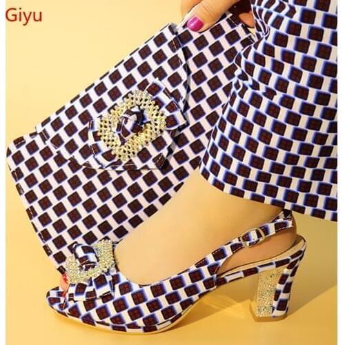 Doershow Italian white Shoes and Bags To Match Set Nigerian Shoes and Matching Bag African Wedding Shoes and Bag Set!HNI1-8