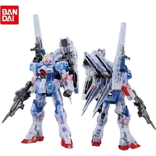 Original Bandai Gundam Anime Figure HGUC 1:144 Second V Gundam Color Through Plate Assembling Model Anime Action Figures Toys