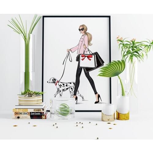 Letter One Line Love Canvas Poster Print Cute Animal Nursary Wall Art Picture Painting Nordic Style Living Room Decoration