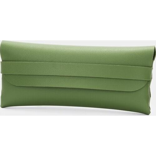 Korean leather pencil case female simple Japanese male ins square elementary school students junior high school students college