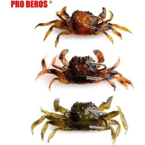 3Pcs 8cm 35g Bionic Crab Soft Bait Wobbler Lure Sinking Trolling Jerkbait Artificial Bait Seawater Fishing Catfish Crap Bait