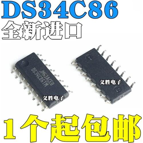 New and original DS34C86TM DS34C86TMX SOP16 Transceiver chip, differential line NS interface signal transceiver chip/drives