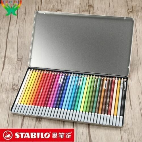 Original 36/48 water-soluble color pencil stabilo CarbOthello professional hand-painted drawing color pencil metal gift box