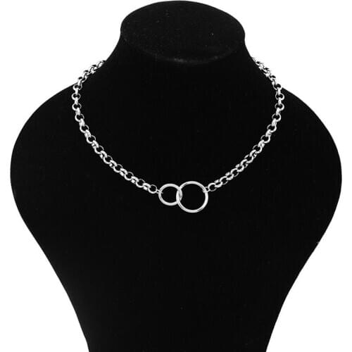 ONSTALL Male Necklace Mens New Necklace Men and Women Simple Short Necklace Stainless Steel Mens Necklace EH-499
