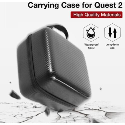 Portable Hard PU Leather Pouch Protective Cover Storage Bag Box Carrying Case For -Oculus Quest 2 VR Glasses And Accessories