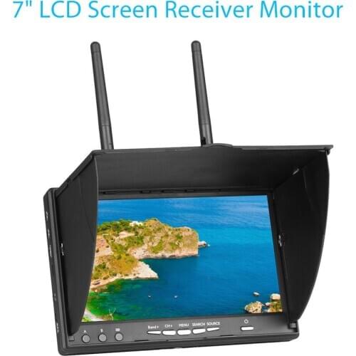 LCD5802S 5802 40CH Raceband 5.8G 7 Inch Diversity Receiver 800x480 Monitor Video Screen Build-in Battery For RC FPV Multicopter