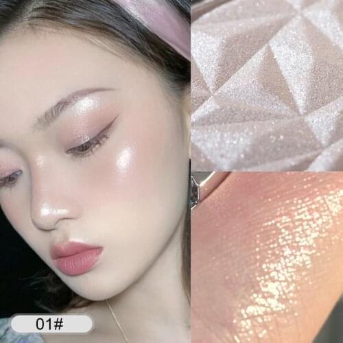 3 Colors Highlighter Powder Glitter Palette Makeup Glow Face Contour Shimmer Illuminator Highlight Cosmetics Brighten Skin Tone