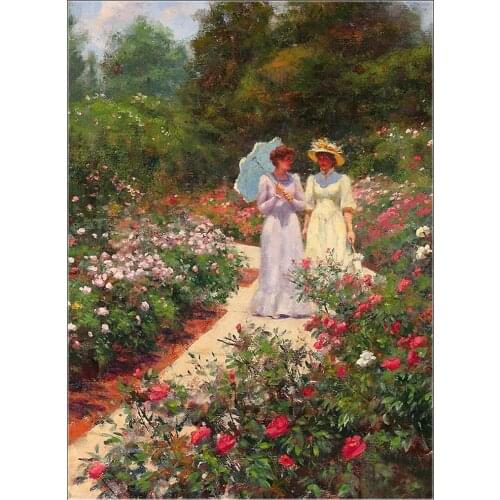 Counted Cross Stitch Kits Needlework Embroidery - Crafts 14 ct Aida DMC Color DIY Arts Handmade Home Decor - June Roses