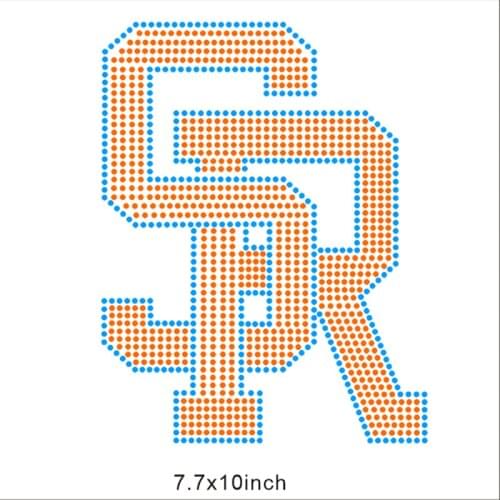 Rhinestone Letters Stickers Hotfix Rhinestones Iron Crystal T-Shirt Custom Iron-On Patches Motif Rhinestones Diamond Crafts