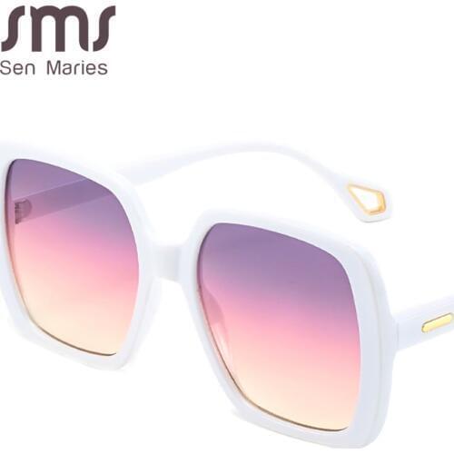 Vintage Square Oversized Sunglasses Women 2019 Retro Gradient Sun Glasses Lady Male Brand Designer Retro Shades gafas oculos