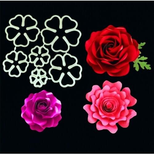 Cutting Dies cut dieNew Design Craft 6pcs flower rose decoration Scrapbooking Album Paper Card Craft Embossing Die Cuts