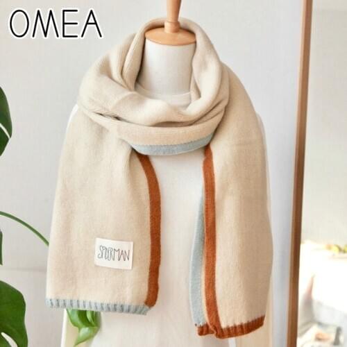 Winter scarf women blanket scarf solid wool luxury shawl wrap cashmere knitted pashmina scarves for ladies kids scarf long scarf