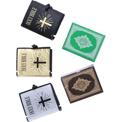 1pcs 1:12 Dollhouse Miniature Mini Paper Bible Book Model Furniture Accessories Toy
