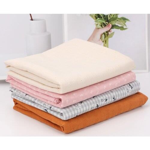 Chiffon Fabric By The Yard Cute Flowers Printed Solid Cloth Sheets Dress Making Home Textile DIY Crafts Supplies 45*150cm 1pc