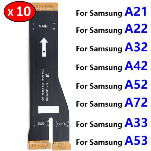 10Pcs/lot, Main Motherboard Mainboard Borad Flex Cable For Samsung A32 A325 / A42 A425 / A52 A525 A22 A72 Replacement parts