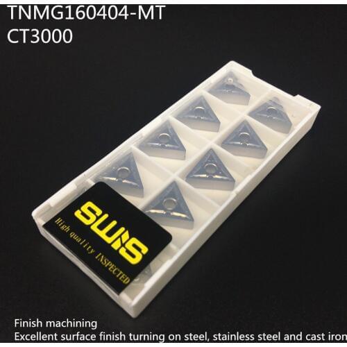 10PCS TNMG160404 MT CT3000 TNMG331 Cermet Grade carbide inserts turning tools Blades Tips boring CNC tools lathe cutter tools