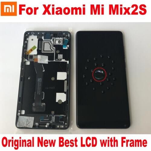 100% Original New Glass Sensor LCD Display 10 Touch Screen Digitizer Assembly with Frame For Xiaomi Mi Mix2S mix 2S 5.99" Panel