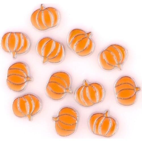 20Pcs/Lot Pumpkin Perfume Bottle Floating Charms Hand-made DIY for Glass Lockets