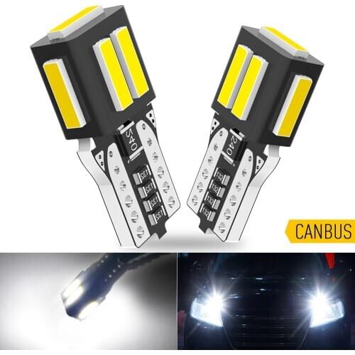 2X W5W T10 Led Canbus bulb 194 168 No Error 7SMD 7020 White Led Clearance Parking Interior Reading Parking Light Map Dome Light
