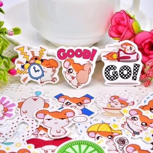 40pcs Creative Cute Self-made animal Hamtaro Scrapbooking Stickers /Decorative Sticker /DIY Craft Photo Albums/Waterproof