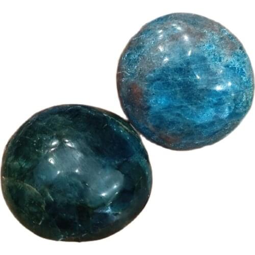 5-7cm Natural Blue Apatite Palm Stone Crystal Reiki Healing Stone Worry Stones For Home Decoration 1pcs