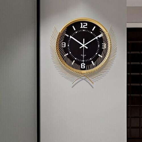 Large Creative Vintage Luxury Wall Clock Living Room Modern Design Wall Clock Kitchen Silent Horloge Murale Wall Watch BA60WC
