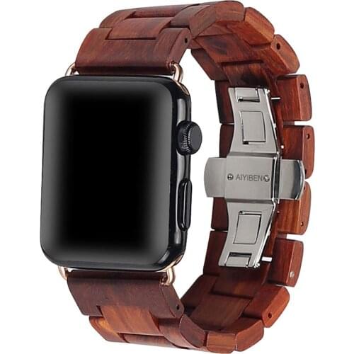 Wooden Bracelet for Apple watch SE 6 5 4 band High quality solid wood watch belt for iWatch 321 strap 38mm 42mm Loop accessories