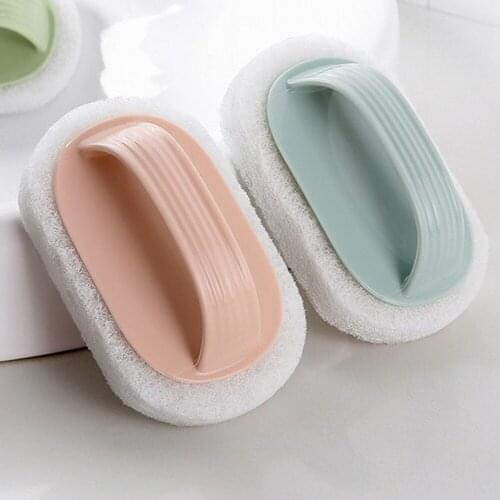 Kitchen Cleaning Bathroom Toilet Kitchen Glass Wall Cleaning Bath Brush Handle Sponge Bath BottomBathtub Ceramic Cleaning Tools