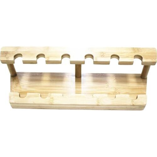 Wooden Hair Brush Comb Holder Display Rack Hair Styling Brush Shelf Salon Use