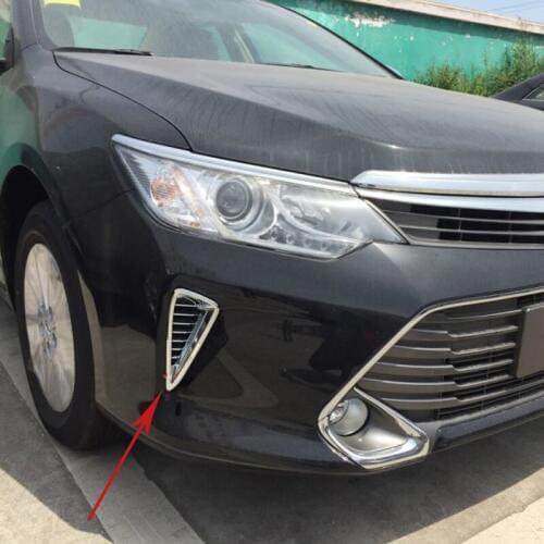 For Toyota Camry 2015 ABS Chromed Front Air Vent Outlet Trim Exterior Accessories 2pcs/set Not fit for American car model