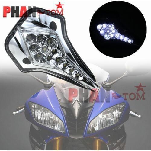 For YAMAHA YZFR6 08-12 Motorcycle Accessories Front Center Marker LED Pilot Light Black YZF R6 2008-2012