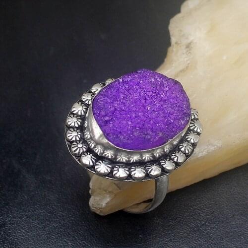 Gemstonefactory Jewelry Big Promotion Single Unique 925 Silver Purple Titanium Women Men Fashion Gifts Rings 11.5# 20212540