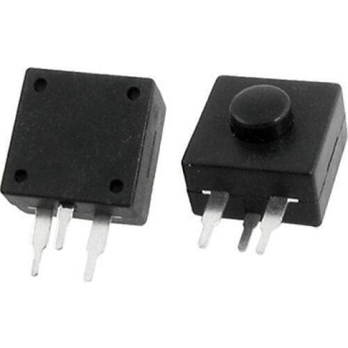 Horizontal 3 Pin Latching Flashlight Push Button Switch Hompt